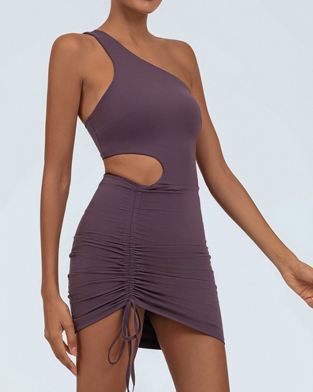 Quick-Dry Tennis Bike Shorts — Plum