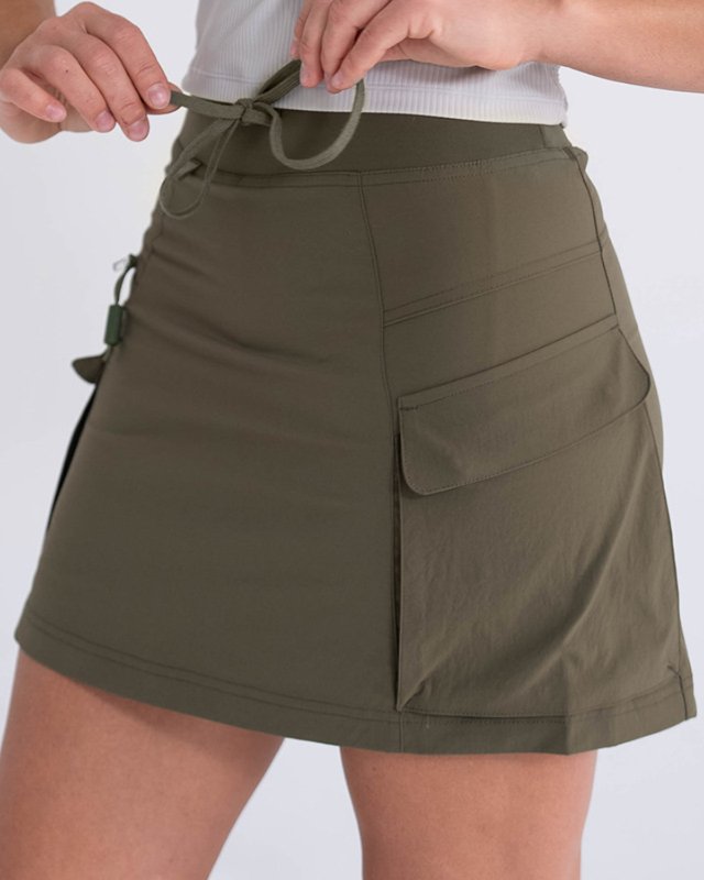 Tennis Bike Shorts — Olive Green