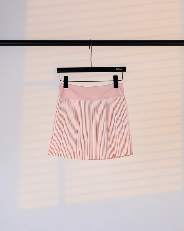 High-Rise Quick-Dry Pleated Tennis Skort III — Pink