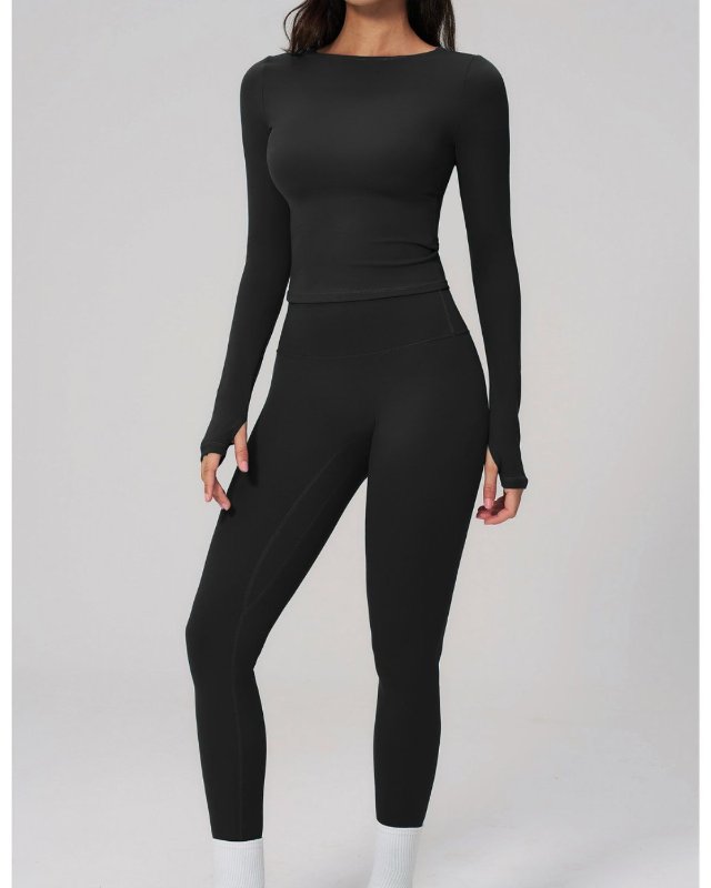 High-Rise Yoga Set — Black