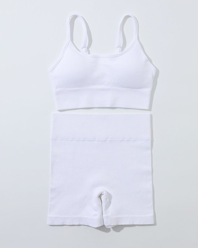 Seamless Cami Sports Bra — White