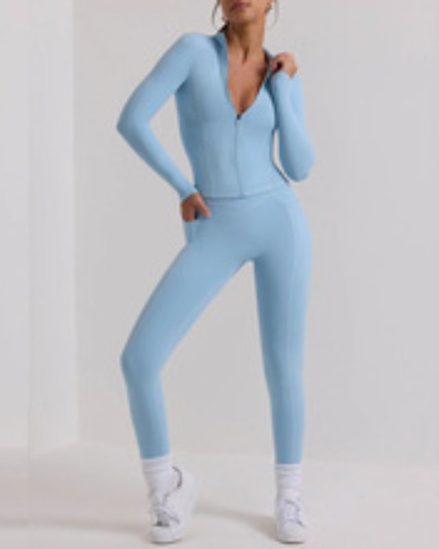 Brushed Yoga Set IV — Light Blue