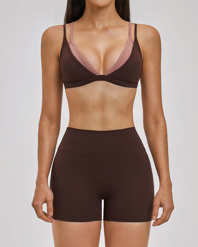 Open-Back Yoga Set II — Brown