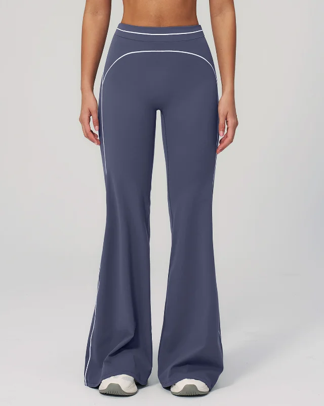 Brushed Color-Block Leggings — Slate