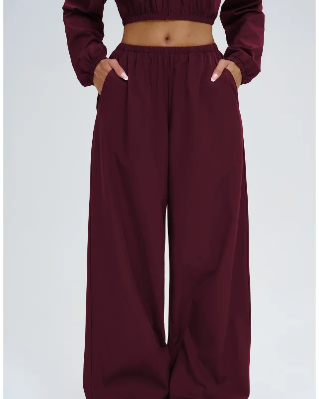 Pocketed Leggings — Wine