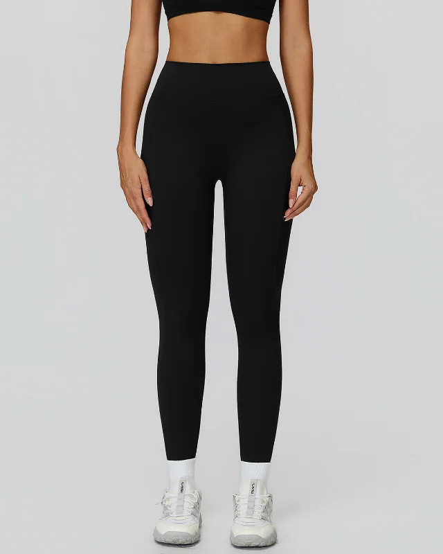 High-Rise Brushed Leggings III — Black