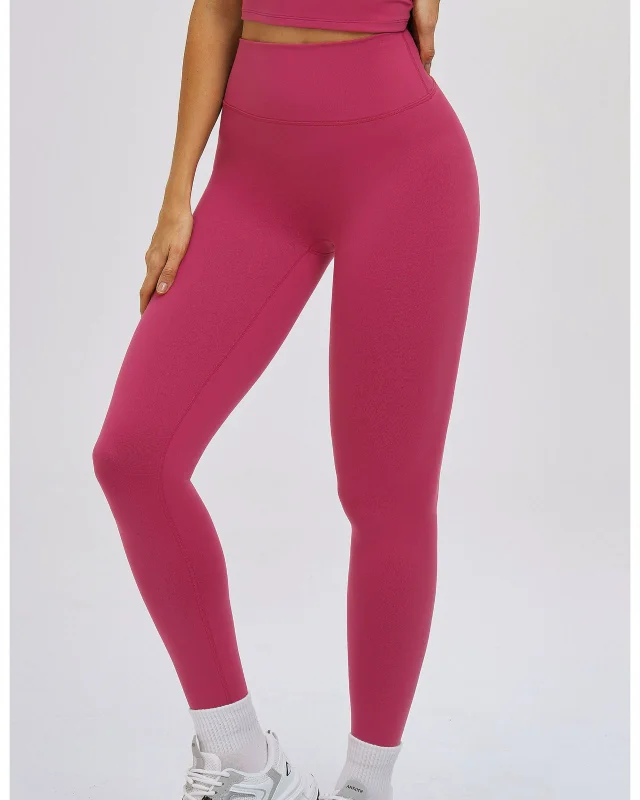 High-Rise Leggings VIII — Red