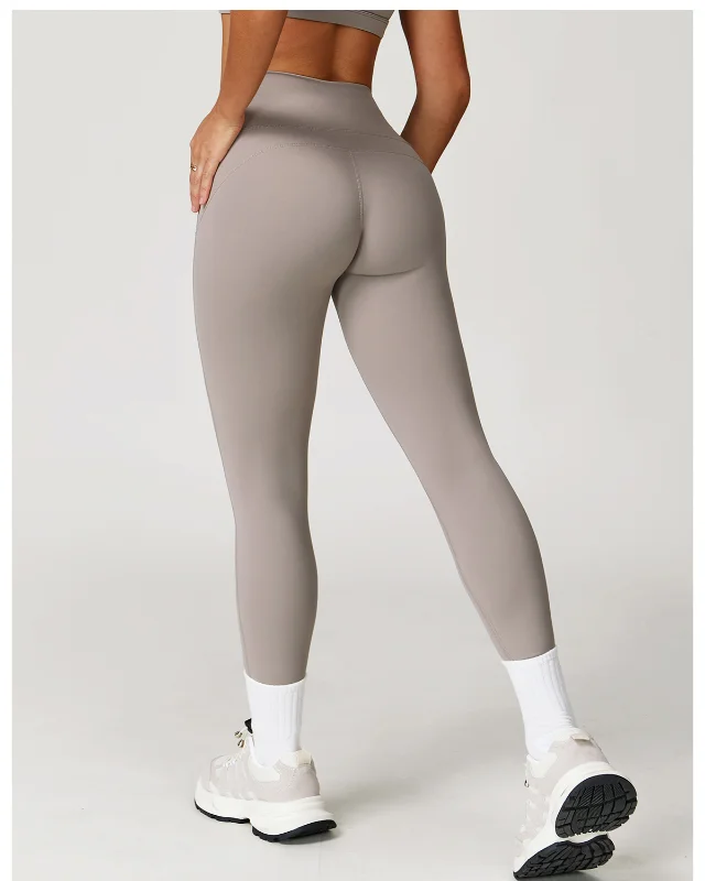 Sculpt High-Rise Brushed Leggings — Light Grey