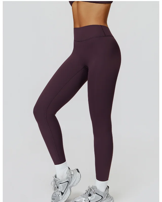 High-Rise Brushed Leggings X — Plum