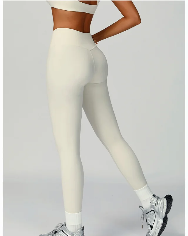 High-Rise Quick-Dry Leggings II — beige