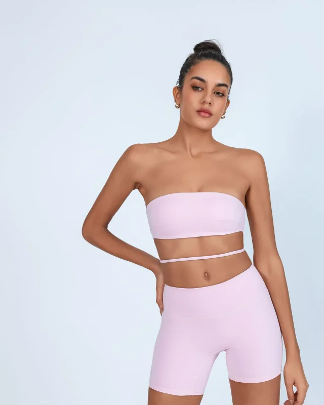 Seamless Brushed Built-In Bra Tank Top — Pink