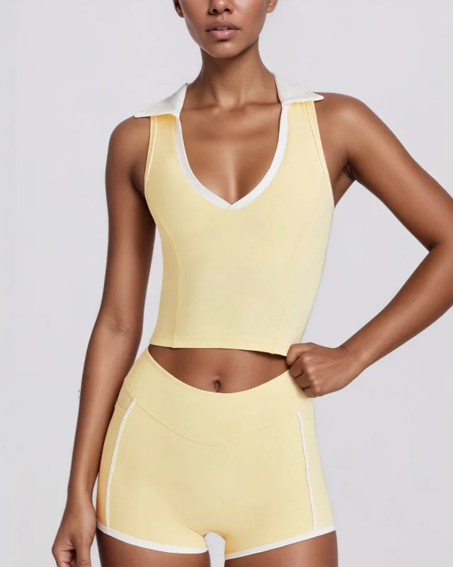 Seamless High-Rise Quick-Dry Tank Top — Yellow